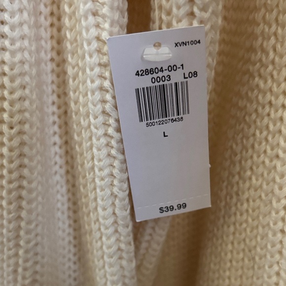 NWT Cream Textured Knit Sweater - Picture 5 of 7